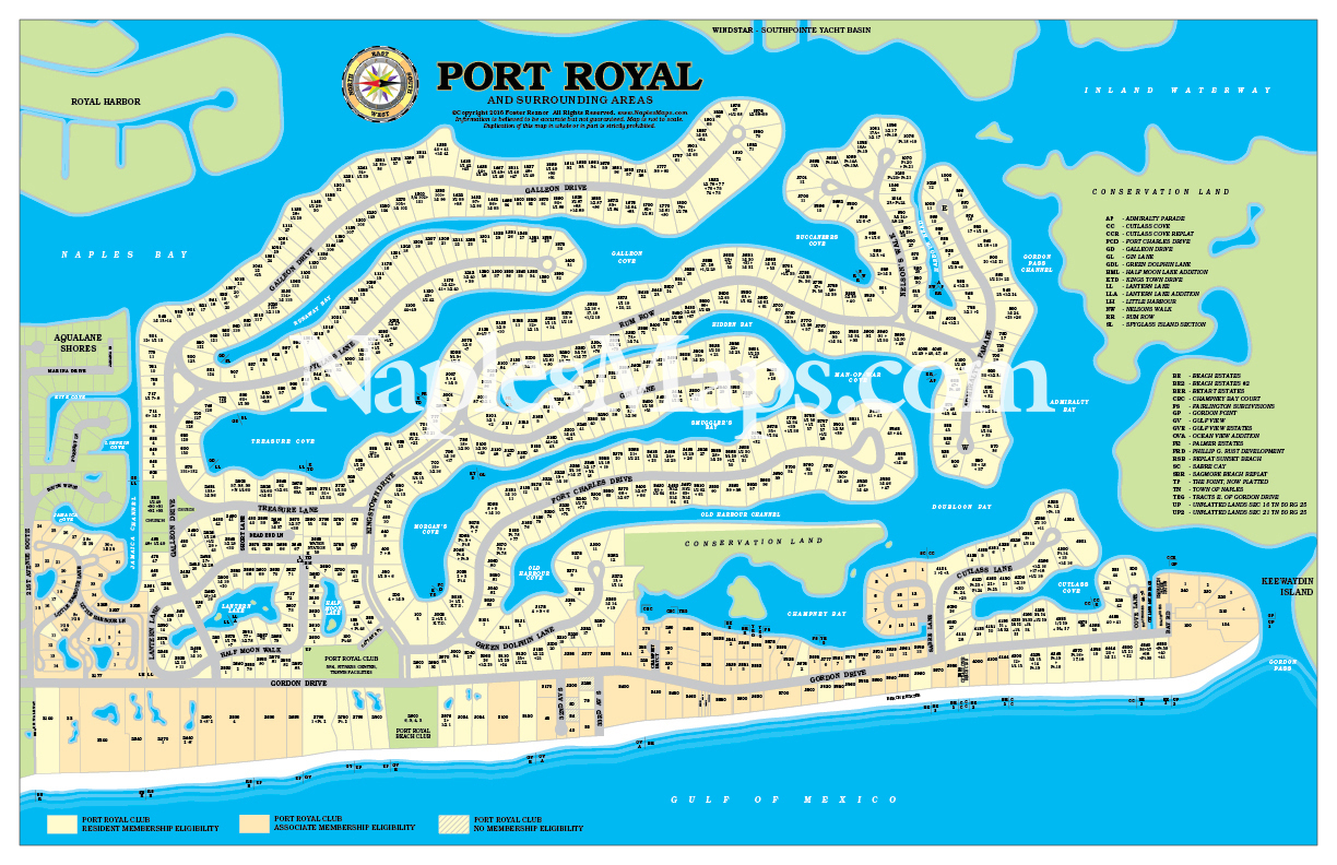 Port Royal Customized Map Sample Naples Florida