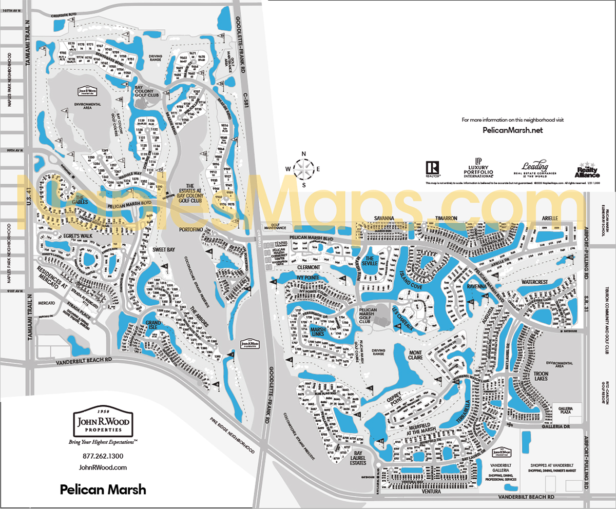 Map of Pelican Marsh Community Maps Neighborhood Maps Naples