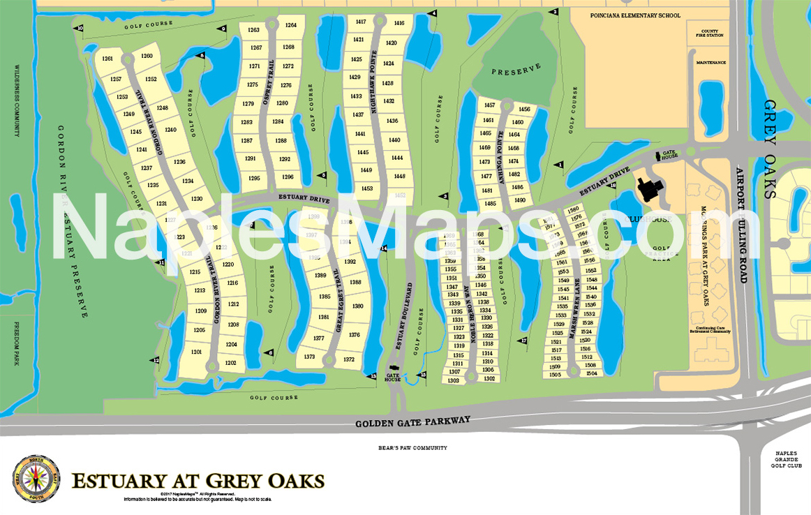 Map Estuary Grey Oaks Map Pine Ridge Community Maps Neighborhood Maps Naples